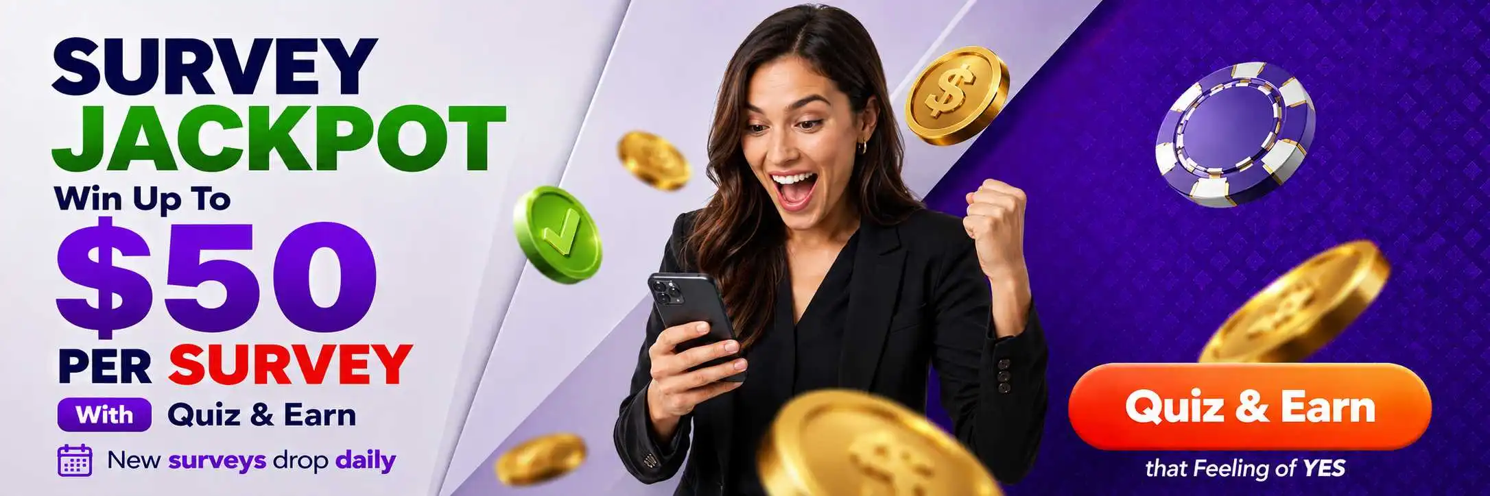 Survey Jackpot — Quiz & Earn, new surveys drop daily
